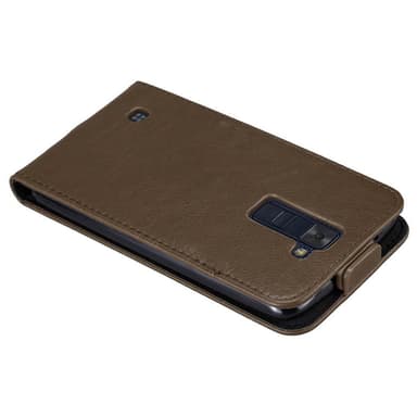 LG K8 2016 Suojakuori Lompakkokotelo (Ruskea)