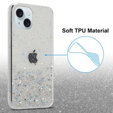 iPhone 15 PLUS Suojakuori Kotelo (Läpinäkyvä)