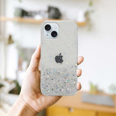 iPhone 15 PLUS Suojakuori Kotelo (Läpinäkyvä)
