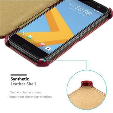 HTC ONE M10 Suojakuori Lompakkokotelo (Punainen)