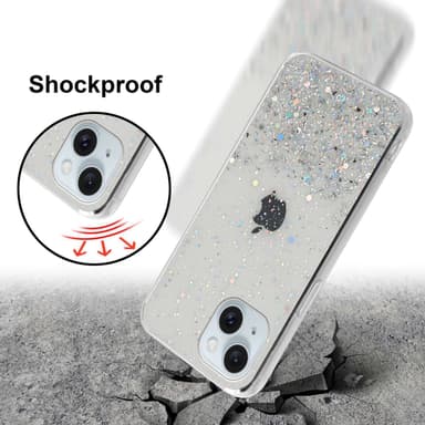 iPhone 15 PLUS Suojakuori Kotelo (Läpinäkyvä)