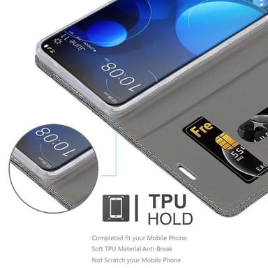HTC Desire 19 PLUS Suojakuori Lompakkokotelo (harmaa)