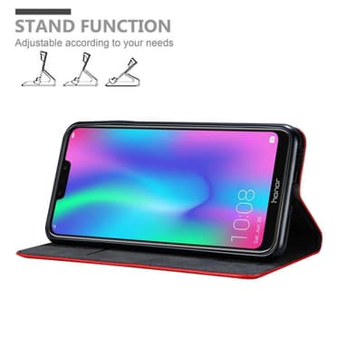 Honor 8C Suojakuori Lompakkokotelo (Punainen)