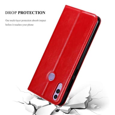 Honor 8C Suojakuori Lompakkokotelo (Punainen)