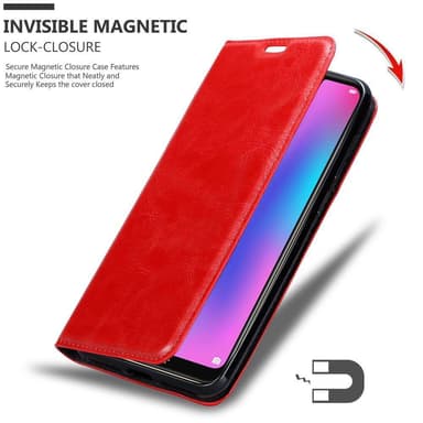 Honor 8C Suojakuori Lompakkokotelo (Punainen)