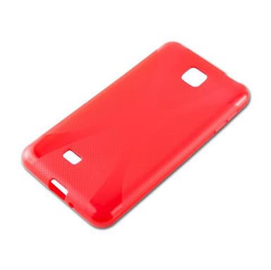 LG OPTIMUS F5 / LUCID 2 Suojakuori Cover (Punainen)