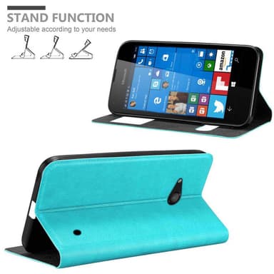 Lompakkokotelo Nokia Lumia 550 Case (Turkoosi)