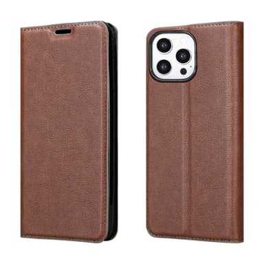 iPhone 13 PRO Suojakuori Lompakkokotelo (Ruskea)