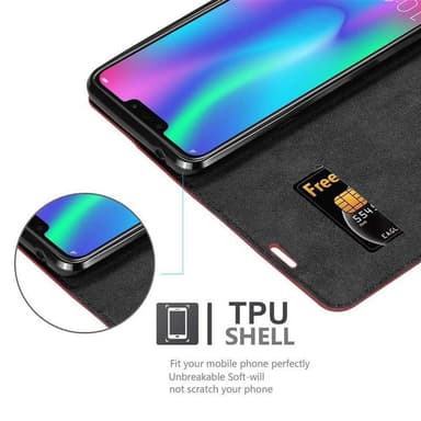 Honor 8C Suojakuori Lompakkokotelo (Punainen)