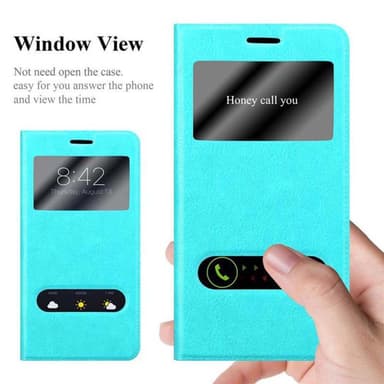 Lompakkokotelo Nokia Lumia 550 Case (Turkoosi)
