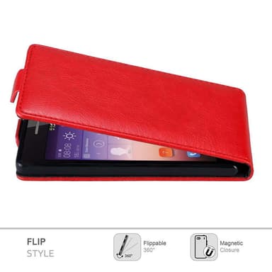 Huawei ASCEND P7 Suojakuori Lompakkokotelo (Punainen)