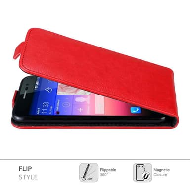 Huawei ASCEND P7 Suojakuori Lompakkokotelo (Punainen)