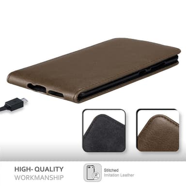 Nokia 8 Sirocco Suojakuori Lompakkokotelo (Ruskea)
