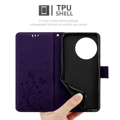 OnePlus 11 5G Suojakuori Lompakkokotelo (Violetti)