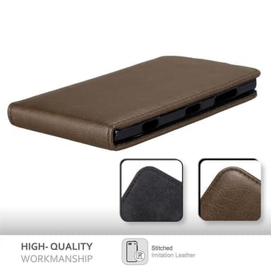 Nokia Lumia 830 Suojakuori Lompakkokotelo (Ruskea)