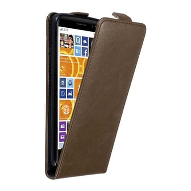 Nokia Lumia 830 Suojakuori Lompakkokotelo (Ruskea)