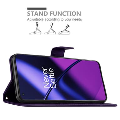 OnePlus 11 5G Suojakuori Lompakkokotelo (Violetti)