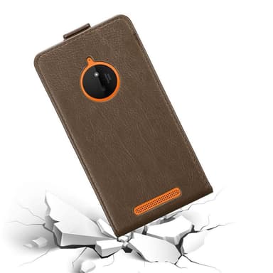 Nokia Lumia 830 Suojakuori Lompakkokotelo (Ruskea)