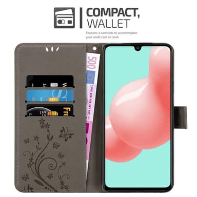 Samsung Galaxy A41 Suojakuori Lompakkokotelo (harmaa)