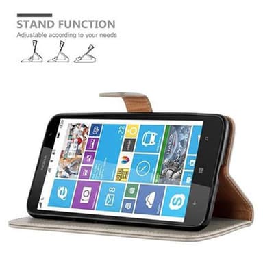 Nokia Lumia 1320 Suojakuori Lompakkokotelo (Ruskea)