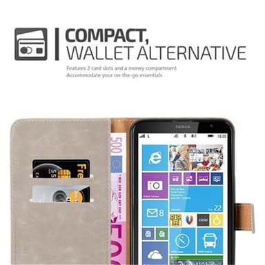 Nokia Lumia 1320 Suojakuori Lompakkokotelo (Ruskea)