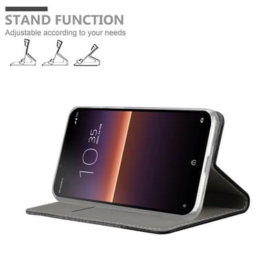 Sony Xperia 10 II Suojakuori Lompakkokotelo (harmaa)