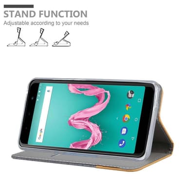 WIKO LENNY 5 Suojakuori Lompakkokotelo (harmaa)