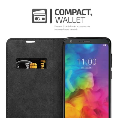 LG Q9 Suojakuori Lompakkokotelo (Punainen)