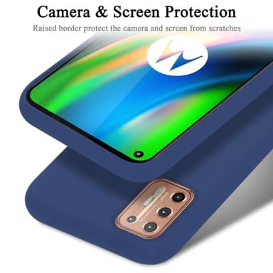 Motorola MOTO G9 PLUS Suojakuori Kotelo (Sininen)