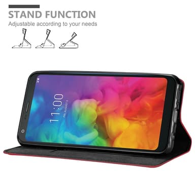 LG Q9 Suojakuori Lompakkokotelo (Punainen)