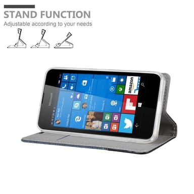 Nokia Lumia 550 Suojakuori Lompakkokotelo (Sininen)