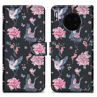 Huawei MATE 30 Suojakuori Lompakkokotelo (Musta)