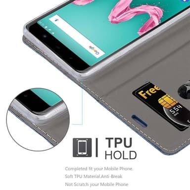 WIKO LENNY 5 Suojakuori Lompakkokotelo (Sininen)