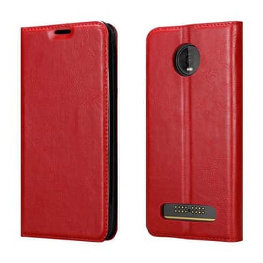 Motorola MOTO Z4 Suojakuori Lompakkokotelo (Punainen)