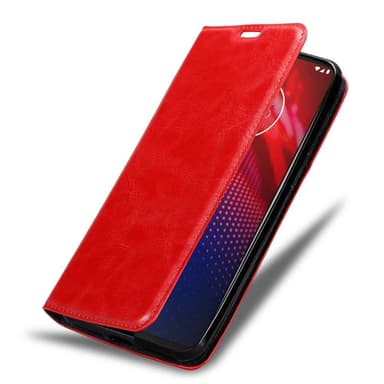 Motorola MOTO Z4 Suojakuori Lompakkokotelo (Punainen)