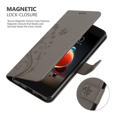LG K8 2018 / K9 2018 Suojakuori Lompakkokotelo (harmaa)