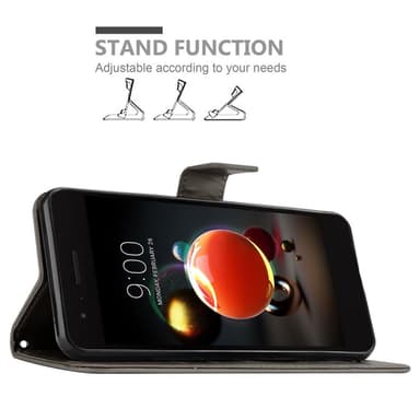 LG K8 2018 / K9 2018 Suojakuori Lompakkokotelo (harmaa)