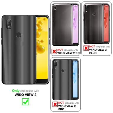 WIKO VIEW 2 Suojakuori Universaali (Musta)