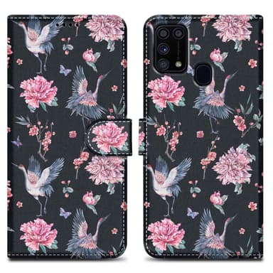 Samsung Galaxy M31 Suojakuori Lompakkokotelo (Musta)