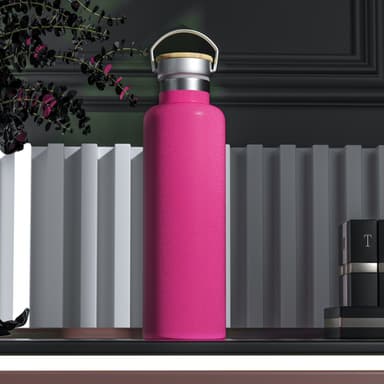 Termospullo Kahvipannu Teekannu 350ml (vaaleanpunainen)