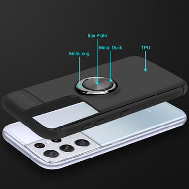 Samsung Galaxy S21 ULTRA Suojakuori Kotelo (Musta)