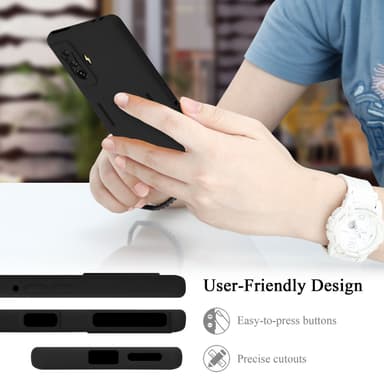 Xiaomi Poco F4 GT Suojakuori Kotelo Case (Musta)