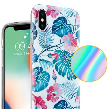 iPhone X / XS Suojakuori Lompakkokotelo (Valkoinen)