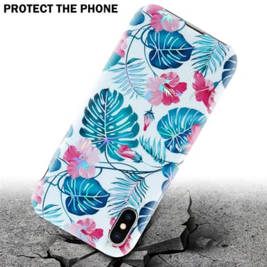 iPhone X / XS Suojakuori Lompakkokotelo (Valkoinen)