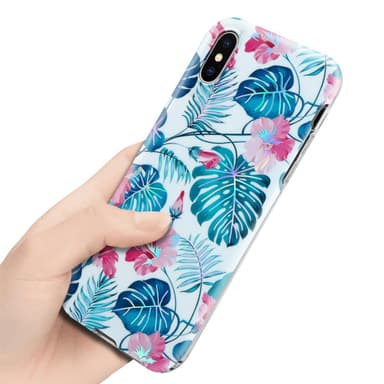 iPhone X / XS Suojakuori Lompakkokotelo (Valkoinen)