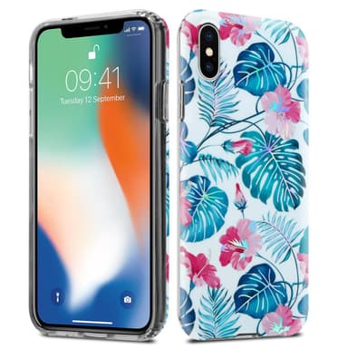 iPhone X / XS Suojakuori Lompakkokotelo (Valkoinen)