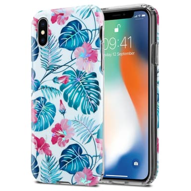 iPhone X / XS Suojakuori Lompakkokotelo (Valkoinen)