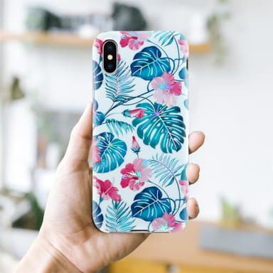 iPhone X / XS Suojakuori Lompakkokotelo (Valkoinen)