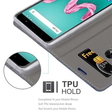 WIKO LENNY 5 Suojakuori Lompakkokotelo (Sininen)