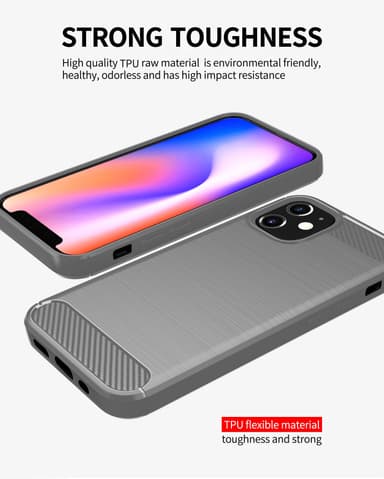 Suojakuori iPhone 12 MINI Kotelo (harmaa)